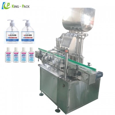 Semi automatic disinfectant filling machine