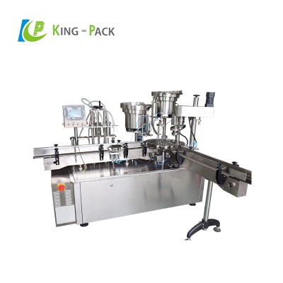 Automatic Piston pump capping liquid soap filling machine