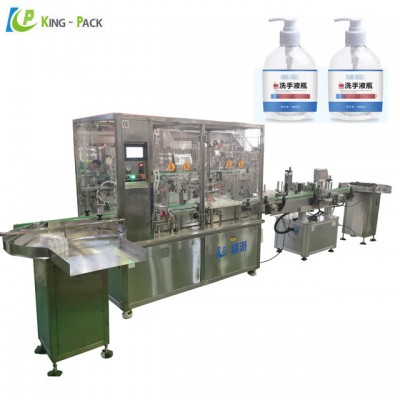 Hand sanitizer filling and capping machine production line