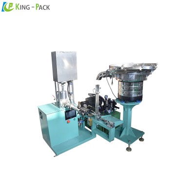 Automatic silicon sealant soft packing machine with hydraulic extruder.