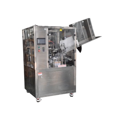 Aluminum tube filling and sealing machine for glue